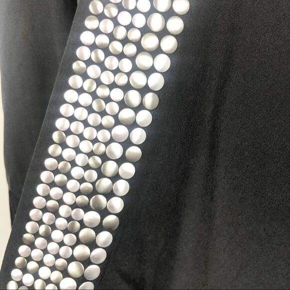 TED BAKER LONDON | Black Silk Silver Studded Open Jacket Women’s Size 0 - Picture 8 of 9